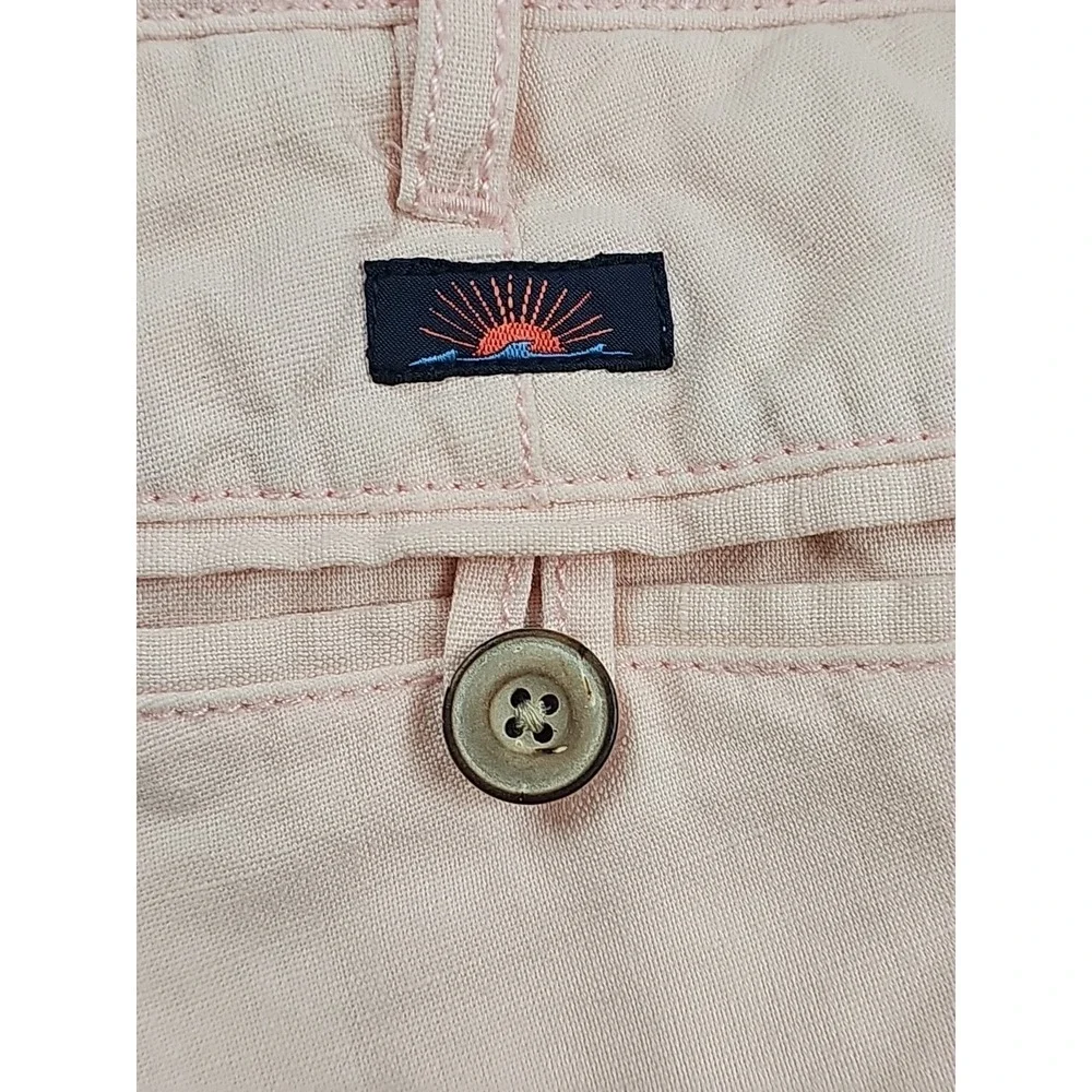 Faherty Shorts Mens 36 Pink Linen Malibu Beach Stretch Breathable Outdoors‎
